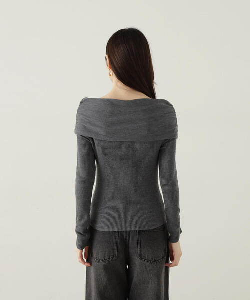 PROPORTION BODY DRESSING（プロポーションボディドレッシング）の「ギャザーオフショルニット / 1214270929（ニット/セーター・レディース・ホワイト系その他/ボルドー/ダークグレー・FREE）」の13枚目の写真