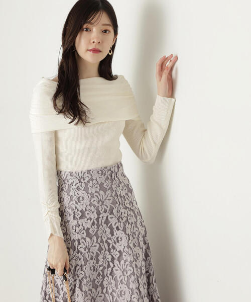 PROPORTION BODY DRESSING（プロポーションボディドレッシング）の「ギャザーオフショルニット / 1214270929（ニット/セーター・レディース・ホワイト系その他/ボルドー/ダークグレー・FREE）」の18枚目の写真