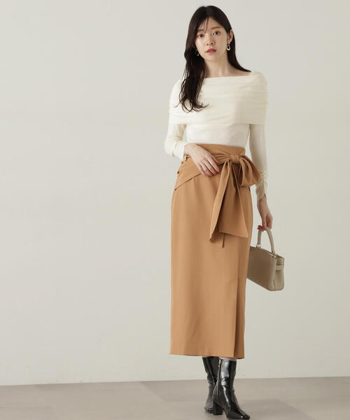 PROPORTION BODY DRESSING（プロポーションボディドレッシング）の「ギャザーオフショルニット / 1214270929（ニット/セーター・レディース・ホワイト系その他/ボルドー/ダークグレー・FREE）」の21枚目の写真