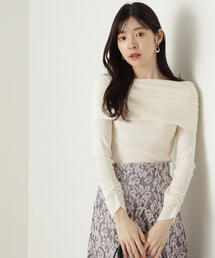 ギャザーオフショルニット / 1214270929