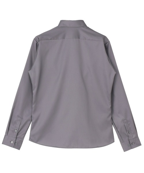 TOKYO SHIRTS（トウキョウシャツ）の「超形態安定ノーアイロン レギュラー 長袖ビジネスワイシャツ（ビジネスシャツ・レディース・チャコールグレー・LL/L/XL/S/M）」の2枚目の写真