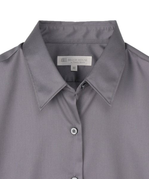 TOKYO SHIRTS（トウキョウシャツ）の「超形態安定ノーアイロン レギュラー 長袖ビジネスワイシャツ（ビジネスシャツ・レディース・チャコールグレー・LL/L/XL/S/M）」の3枚目の写真