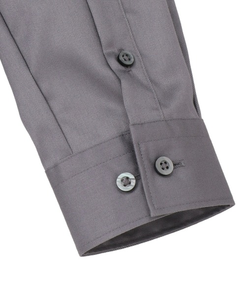 TOKYO SHIRTS（トウキョウシャツ）の「超形態安定ノーアイロン レギュラー 長袖ビジネスワイシャツ（ビジネスシャツ・レディース・チャコールグレー・LL/L/XL/S/M）」の4枚目の写真