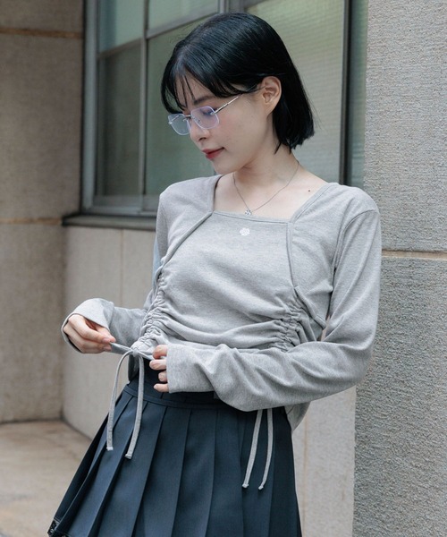 3.3 Field Trip （3.3フィールドトリップ）の「3.3 Field Trip／バラ刺繍 カーディガン（Tシャツ/カットソー・レディース・グレー/ブラック/ホワイト・FREE）」の3枚目の写真