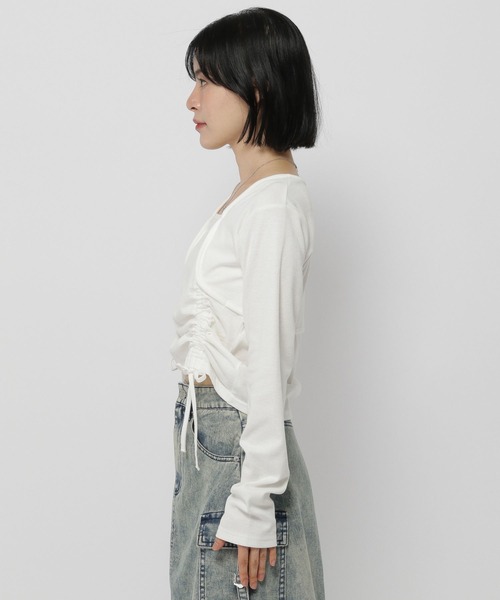 3.3 Field Trip （3.3フィールドトリップ）の「3.3 Field Trip／バラ刺繍 カーディガン（Tシャツ/カットソー・レディース・グレー/ブラック/ホワイト・FREE）」の19枚目の写真