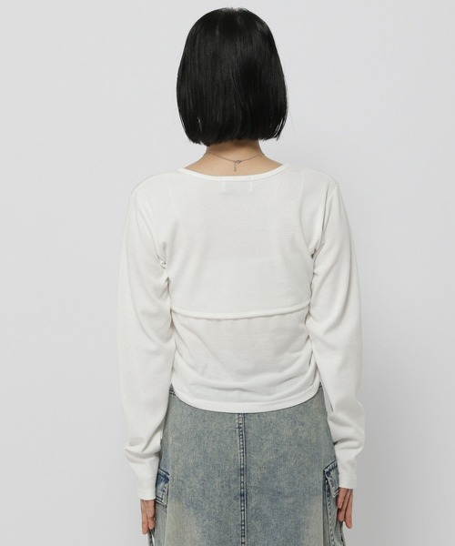 3.3 Field Trip （3.3フィールドトリップ）の「3.3 Field Trip／バラ刺繍 カーディガン（Tシャツ/カットソー・レディース・グレー/ブラック/ホワイト・FREE）」の20枚目の写真