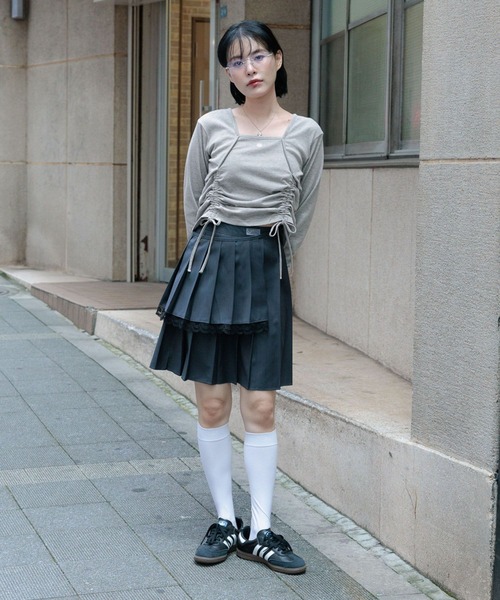 3.3 Field Trip （3.3フィールドトリップ）の「3.3 Field Trip／バラ刺繍 カーディガン（Tシャツ/カットソー・レディース・グレー/ブラック/ホワイト・FREE）」の4枚目の写真