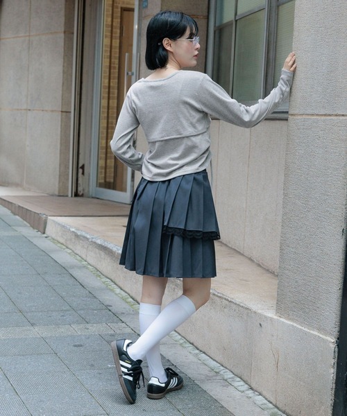 3.3 Field Trip （3.3フィールドトリップ）の「3.3 Field Trip／バラ刺繍 カーディガン（Tシャツ/カットソー・レディース・グレー/ブラック/ホワイト・FREE）」の5枚目の写真