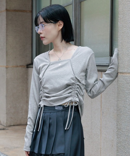 3.3 Field Trip （3.3フィールドトリップ）の「3.3 Field Trip／バラ刺繍 カーディガン（Tシャツ/カットソー・レディース・グレー/ブラック/ホワイト・FREE）」の6枚目の写真