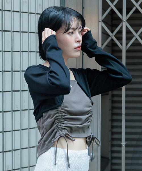 3.3 Field Trip （3.3フィールドトリップ）の「3.3 Field Trip／バラ刺繍 カーディガン（Tシャツ/カットソー・レディース・グレー/ブラック/ホワイト・FREE）」の11枚目の写真