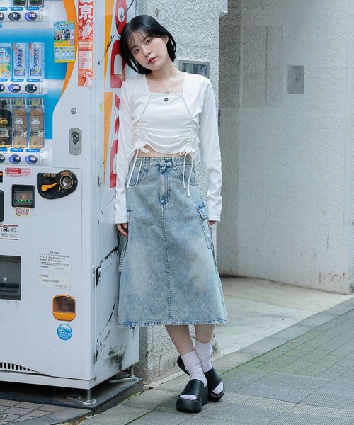 3.3 Field Trip （3.3フィールドトリップ）の「3.3 Field Trip／バラ刺繍 カーディガン（Tシャツ/カットソー・レディース・グレー/ブラック/ホワイト・FREE）」の13枚目の写真