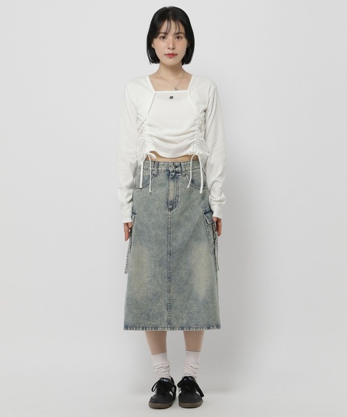 3.3 Field Trip （3.3フィールドトリップ）の「3.3 Field Trip／バラ刺繍 カーディガン（Tシャツ/カットソー・レディース・グレー/ブラック/ホワイト・FREE）」の17枚目の写真