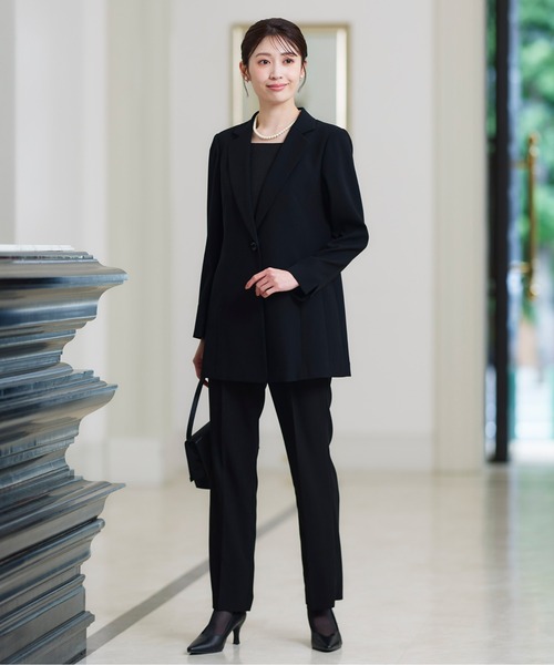 喪服・礼服】洗える防しわ北陸ジャガード使いドッキングロング