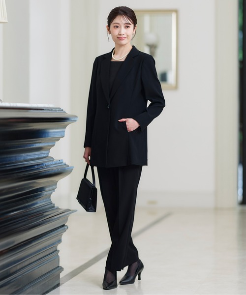 セール】【喪服・礼服】洗える防しわ北陸ジャガード使いドッキング