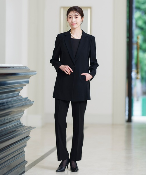 喪服・礼服】洗える防しわ北陸ジャガード使いドッキングロング