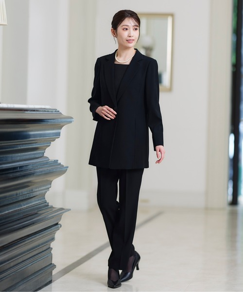 セール】【喪服・礼服】洗える防しわ北陸ジャガード使いドッキング