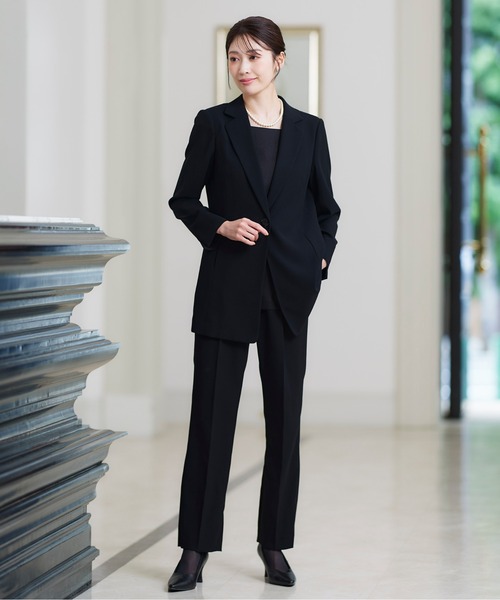 セール】【喪服・礼服】洗える防しわ北陸ジャガード使いドッキング