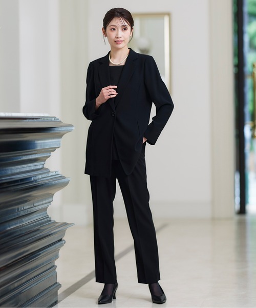 セール】【喪服・礼服】洗える防しわ北陸ジャガード使いドッキング