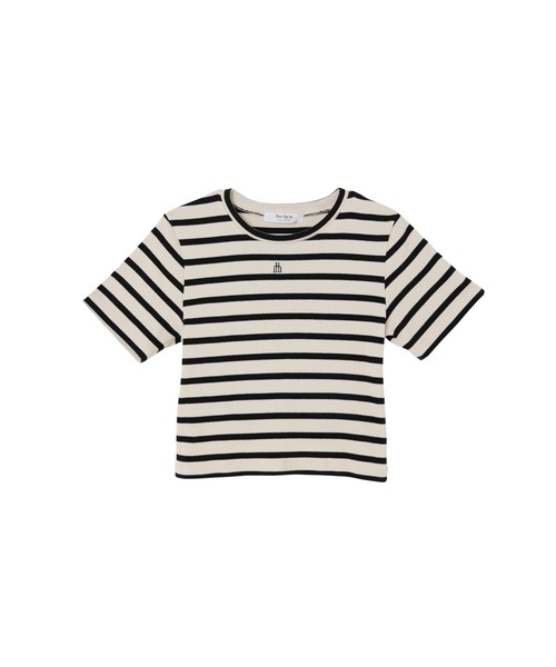 トップス herlipto Trois Logo Ribbed Tee Trois Logo Ribbed Tee（Tシャツ/カットソー）｜Her lip to