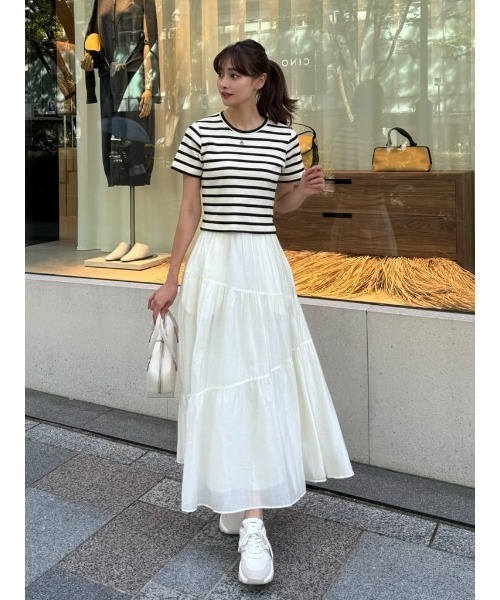 Trois Logo Ribbed Tee（Tシャツ/カットソー）｜Her lip to