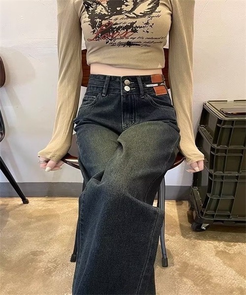FREE STYLISTS(フリー スタイリスト)の「ハイウエストデニムパンツ(デニムパンツ・レディース・ブルー/ブルー系/ブラック/ブルー系その他・S/M/L/XL/2XL/XS)」の21枚目の写真