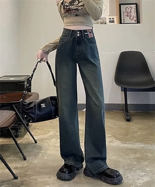 FREE STYLISTS(フリー スタイリスト)の「ハイウエストデニムパンツ(デニムパンツ・レディース・ブルー/ブルー系/ブラック/ブルー系その他・S/M/L/XL/2XL/XS)」の19枚目の写真