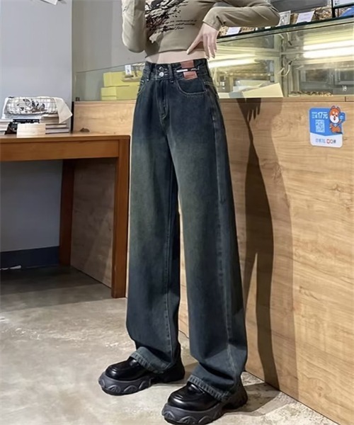 FREE STYLISTS(フリー スタイリスト)の「ハイウエストデニムパンツ(デニムパンツ・レディース・ブルー/ブルー系/ブラック/ブルー系その他・S/M/L/XL/2XL/XS)」の20枚目の写真