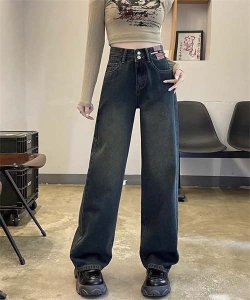 FREE STYLISTS(フリー スタイリスト)の「ハイウエストデニムパンツ(デニムパンツ・レディース・ブルー/ブルー系/ブラック/ブルー系その他・S/M/L/XL/2XL/XS)」の18枚目の写真