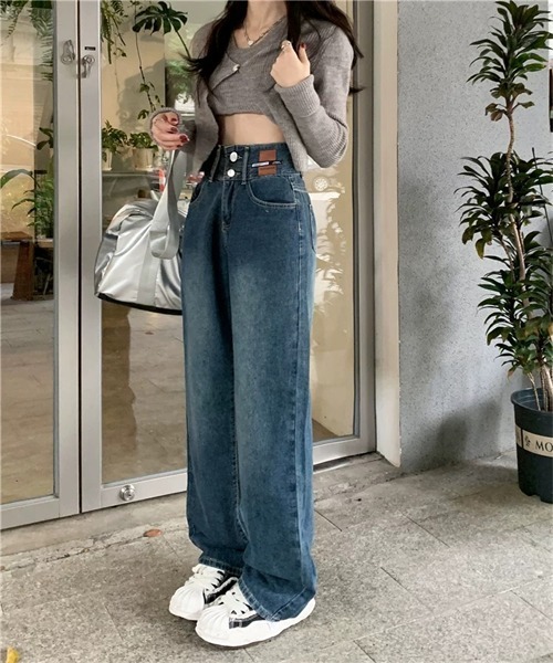 FREE STYLISTS(フリー スタイリスト)の「ハイウエストデニムパンツ(デニムパンツ・レディース・ブルー/ブルー系/ブラック/ブルー系その他・S/M/L/XL/2XL/XS)」の13枚目の写真