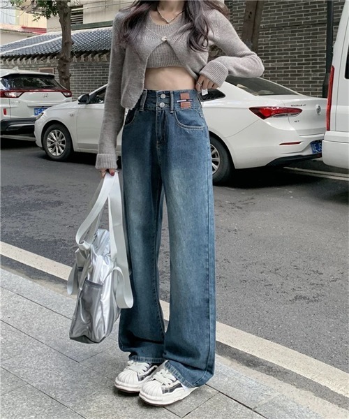 FREE STYLISTS(フリー スタイリスト)の「ハイウエストデニムパンツ(デニムパンツ・レディース・ブルー/ブルー系/ブラック/ブルー系その他・S/M/L/XL/2XL/XS)」の12枚目の写真