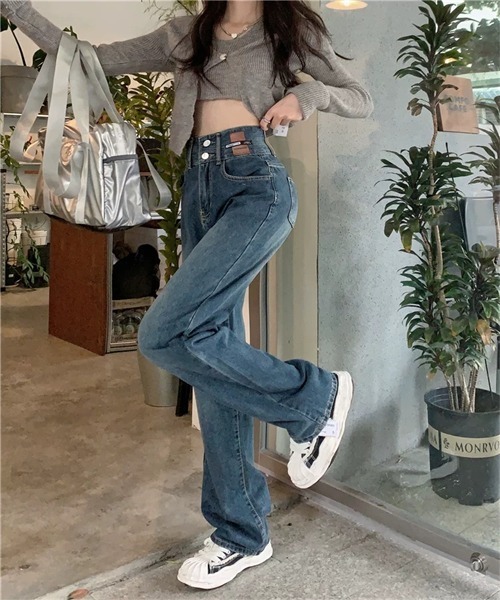 FREE STYLISTS(フリー スタイリスト)の「ハイウエストデニムパンツ(デニムパンツ・レディース・ブルー/ブルー系/ブラック/ブルー系その他・S/M/L/XL/2XL/XS)」の15枚目の写真