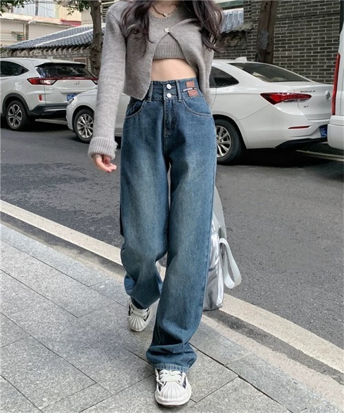 FREE STYLISTS(フリー スタイリスト)の「ハイウエストデニムパンツ(デニムパンツ・レディース・ブルー/ブルー系/ブラック/ブルー系その他・S/M/L/XL/2XL/XS)」の8枚目の写真