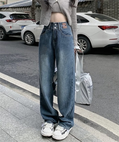 FREE STYLISTS(フリー スタイリスト)の「ハイウエストデニムパンツ(デニムパンツ・レディース・ブルー/ブルー系/ブラック/ブルー系その他・S/M/L/XL/2XL/XS)」の9枚目の写真