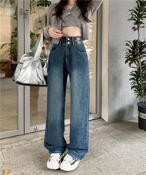 FREE STYLISTS(フリー スタイリスト)の「ハイウエストデニムパンツ(デニムパンツ・レディース・ブルー/ブルー系/ブラック/ブルー系その他・S/M/L/XL/2XL/XS)」の7枚目の写真