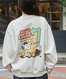【PEANUTS / SNOOPY】別注 ピーナッツ スヌーピー&フレンズ ヴィンテージプリント オーバーサイズスウェット