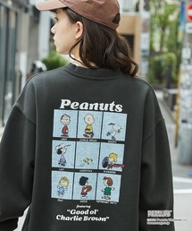 【PEANUTS / SNOOPY】別注 ピーナッツ スヌーピー&フレンズ ヴィンテージプリント オーバーサイズスウェット