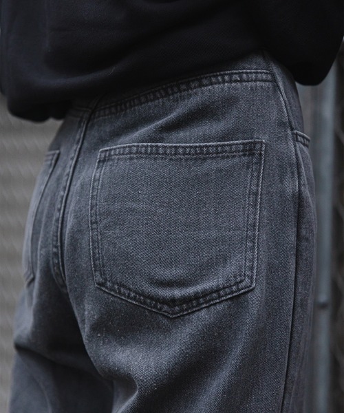 favclo.（ファブクロ）の「turn back denim pants/ ターンバックデニムパンツ（デニムパンツ・レディース・ブラック/ブルー・SMALL/X-SMALL）」の14枚目の写真