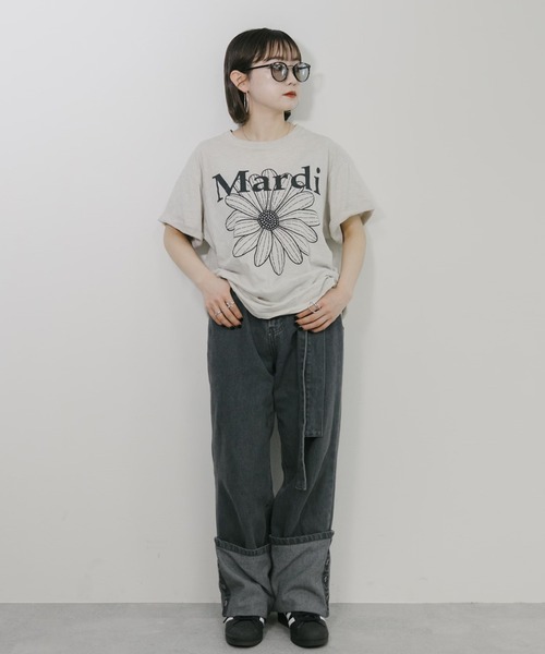 favclo.（ファブクロ）の「turn back denim pants/ ターンバックデニムパンツ（デニムパンツ・レディース・ブラック/ブルー・SMALL/X-SMALL）」の10枚目の写真