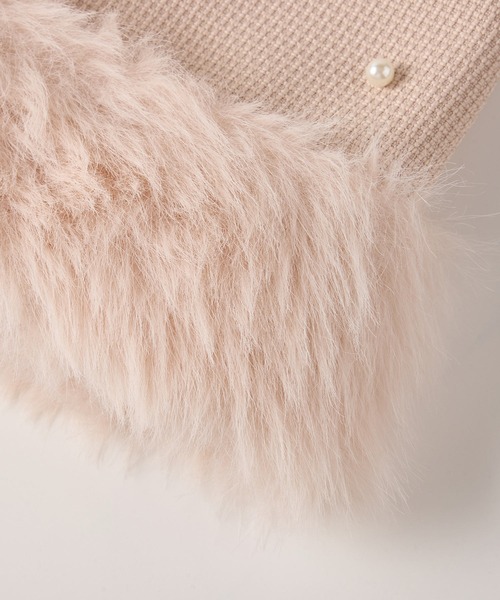 SAISON DE PAPILLON(セゾンドパピヨン)の「パール付きハイウエストツイードミニスカート(スカート・レディース・ブラウン/ピンクベージュ/ブラック・S/M/L)」の8枚目の写真