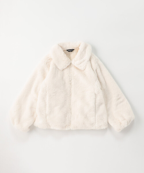 COMME CA ISM(コムサイズム)の「フェイクファー ブルゾン(ブルゾン・キッズ・モカ/アイボリー・150cm/130cm/120cm)」の4枚目の写真