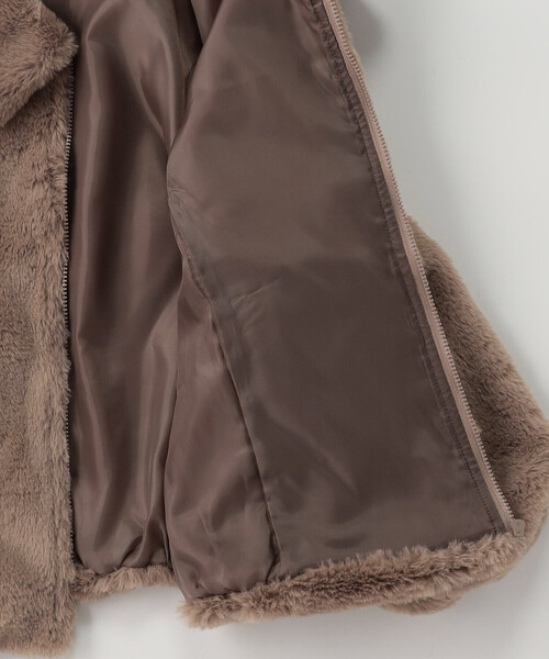 COMME CA ISM(コムサイズム)の「フェイクファー ブルゾン(ブルゾン・キッズ・モカ/アイボリー・150cm/130cm/120cm)」の9枚目の写真