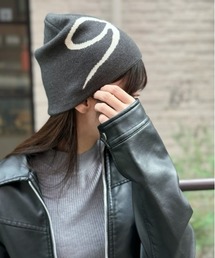 Silly | 【韓国ストリートに◎】リボンロゴビーニー(ニットキャップ/ビーニー)