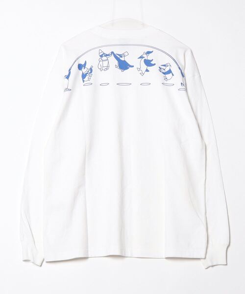 CHUMS(チャムス)の「CHUMS/チャムス ロンT/長袖ティシャツ/カットソー バックプリント オーバーサイズ CH01-2456(Tシャツ/カットソー・メンズ・グレイッシュベージュ/ネイビー/ライトブルー/ブラック/ホワイト・M/L/XL)」の6枚目の写真