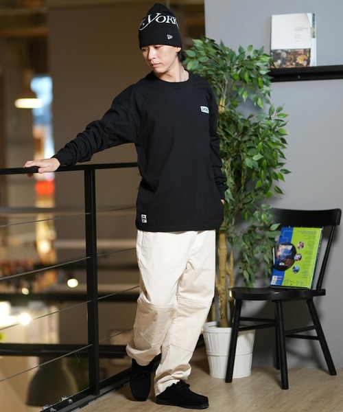CHUMS(チャムス)の「CHUMS/チャムス ロンT/長袖ティシャツ/カットソー バックプリント オーバーサイズ CH01-2456(Tシャツ/カットソー・メンズ・グレイッシュベージュ/ネイビー/ライトブルー/ブラック/ホワイト・M/L/XL)」の19枚目の写真