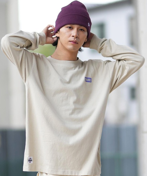 CHUMS(チャムス)の「CHUMS/チャムス ロンT/長袖ティシャツ/カットソー バックプリント オーバーサイズ CH01-2456(Tシャツ/カットソー・メンズ・グレイッシュベージュ/ネイビー/ライトブルー/ブラック/ホワイト・M/L/XL)」の20枚目の写真