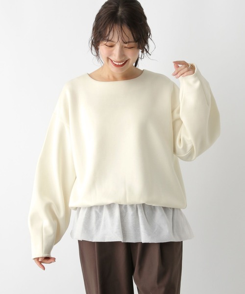 LEPSIM(レプシィム)の「裾フリルトップス 147119(Tシャツ/カットソー・レディース・ブラック/オフホワイト・FREE)」の14枚目の写真
