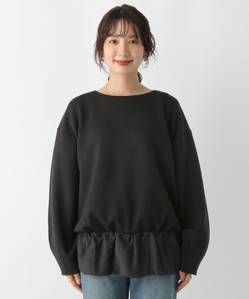 LEPSIM(レプシィム)の「裾フリルトップス 147119(Tシャツ/カットソー・レディース・ブラック/オフホワイト・FREE)」の4枚目の写真