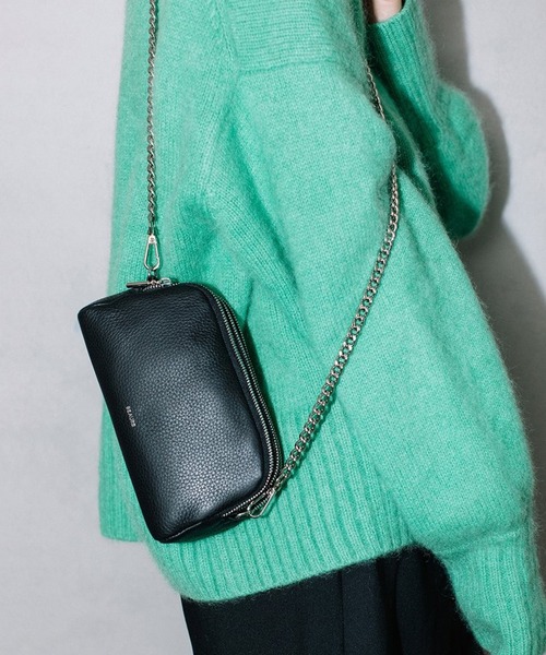 Beau're（ヴュレ）の「【BEAURE】トリプルファスナー ミニポシェット B-24310（ショルダーバッグ・レディース・シルバー/ブラック/グレー/オリーブ/イエロー・FREE）」の2枚目の写真