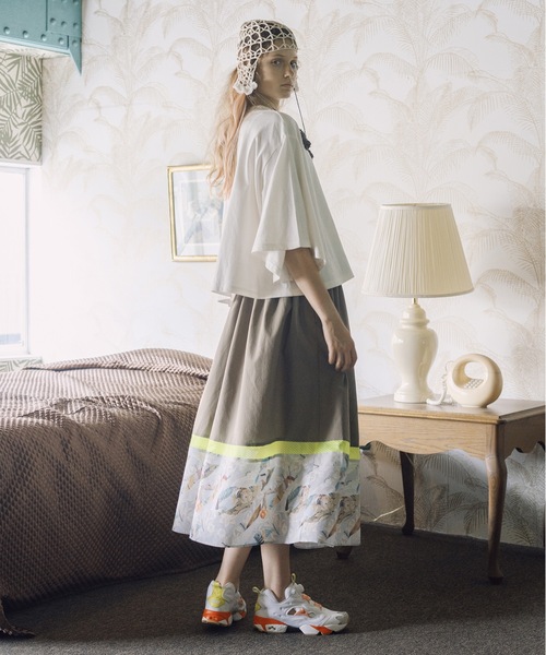 bedsidedrama(ベットサイドドラマ)の「Arts & Science Slide Skirt(スカート・レディース・ベージュ/ブラック・1)」の4枚目の写真