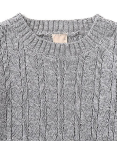 petit main（プティマイン）の「【リンク】コットンニット(キッズ)（ニット/セーター・キッズ・グレー/アイボリー/ライトピンク/ネイビー/モカ・L/M/S）」の6枚目の写真